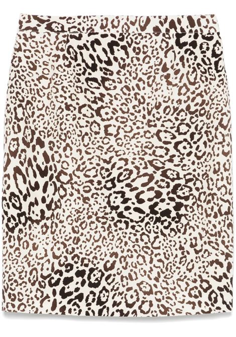 Beige leopard-print silk mini skirt Alessandra rich - women